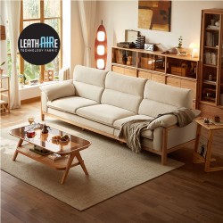Cora Velvet Leathaire 4 Seaters Sofa (2.74m)