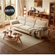 Cora Velvet Leathaire 4 Seaters Sofa (2.74m)