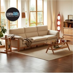 Cora Velvet Leathaire 4 Seaters Sofa (2.74m)