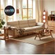 Cora Velvet Leathaire 4 Seaters Sofa (2.74m)