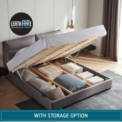 Raynor Leathaire Bed Frame - C.King - With Storage