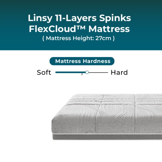 Linsy 11-Layers Spinks FlexCloud™ Mattress - H27cm