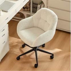 Jestina Boucle Swivel Study Chair