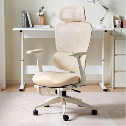 Hanson Swivel Ergonomic Study Chair with Footstool