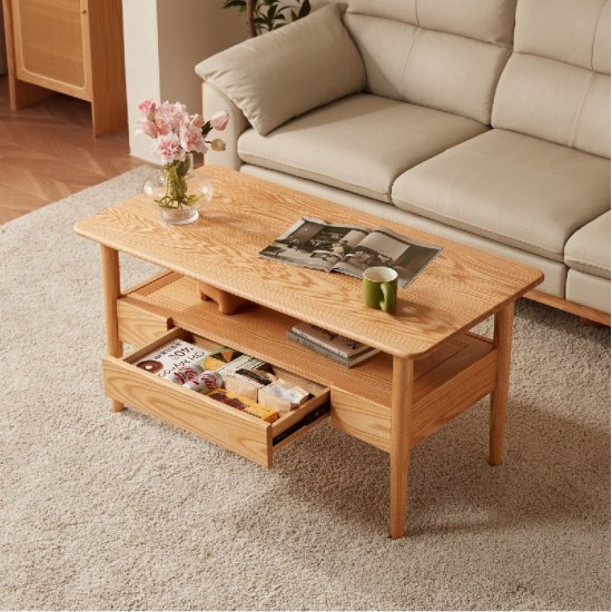 Cora Solid Wood Coffee Table (1.00m)