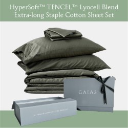 Gaias HyperSoft™ TENCEL™ Lyocell Blend Extra-long Staple Cotton Sheet Set - With Quilt Cover