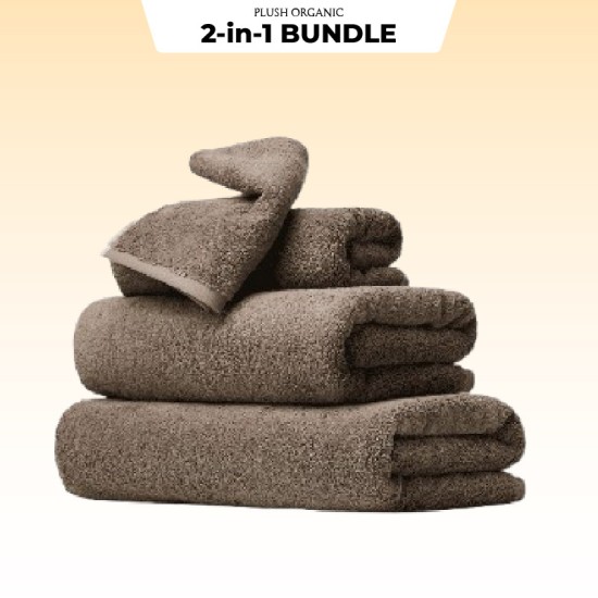 Gaias Plush Organic Towel - 2-in-1 Bundle