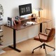 Mia Walnut Solid Wood Smart Height Adjustable Study Table (1.20m - 1.60m)