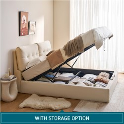 Camden Leathaire Bed Frame with Storage - Pet-Friendly