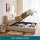 Camden Leathaire Bed Frame with Storage - Pet-Friendly