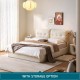 Camden Leathaire Bed Frame with Storage - Pet-Friendly