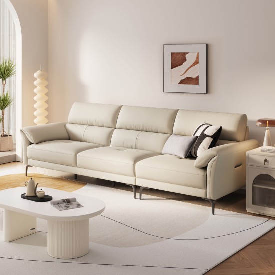Debbie Leather 3 Seaters Sofa (2.54m)