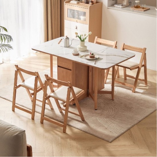Olena Space Saving Convertible Dining Set of 4 (1.40m)