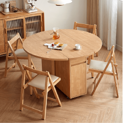Olena Space Saving Convertible Round Dining Table (DØ1.20m)