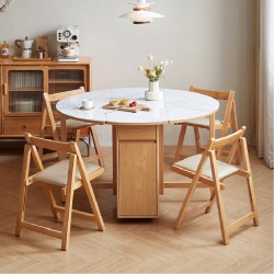 Olena Space Saving Convertible Round Dining Set of 4 (DØ1.20m)