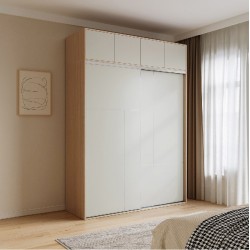 Suru Sliding Door Wardrobe - Wood (1.57m - 1.76m)