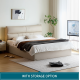 Dominic Leather Bed Frame with Storage