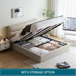 Dominic Leather Bed Frame with Storage