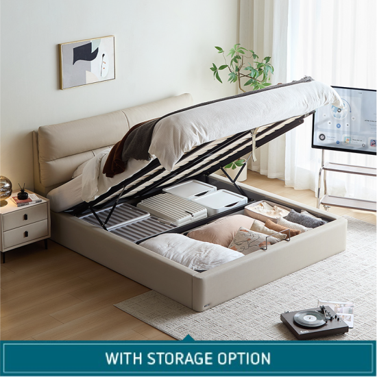 Dominic Leather Bed Frame with Storage