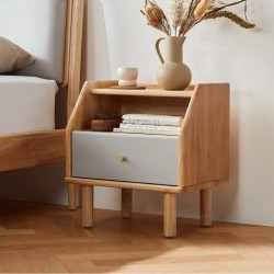 Hiku Solid Wood Bedside Table