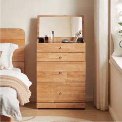 Fika Solid Wood Space Saving Dressing Table Set (0.60m)