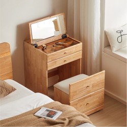Fika Solid Wood Space Saving Dressing Table Set (0.60m)