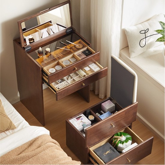 Mika Solid Wood Space Saving Dressing Table Set (0.60m)