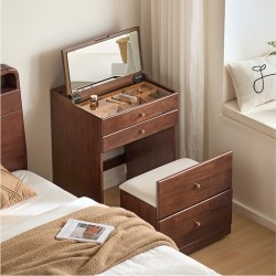 Mika Solid Wood Space Saving Dressing Table Set (0.60m)