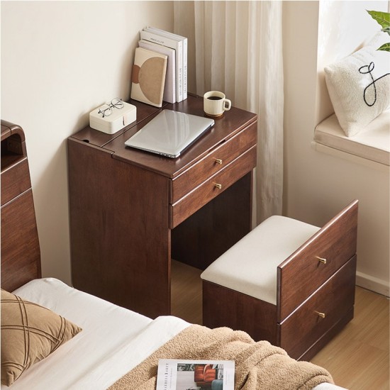 Mika Solid Wood Space Saving Dressing Table Set (0.60m)