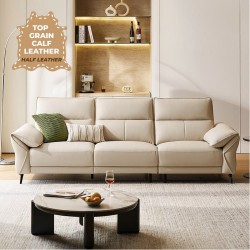 Kansas Leather 3 Seaters Sofa (2.67m) 