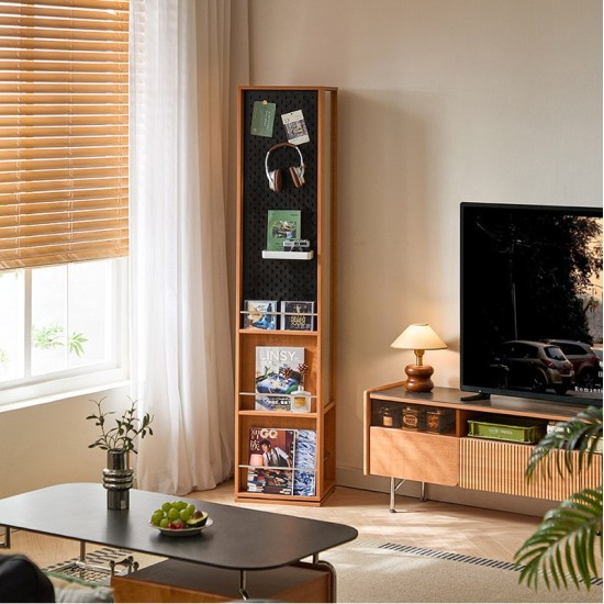 Kiara Rotatable Mirror with Pegboard