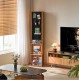 Kiara Rotatable Mirror with Pegboard