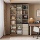 Radia Book Rack with Glass Doors and Drawers (1.20m)