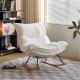 Calia Velvet Adjustable Rocking Armchair