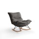 Calia Velvet Adjustable Rocking Armchair