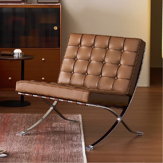 Argus Leather Armchair with Footstool