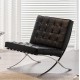 Argus Leather Armchair with Footstool