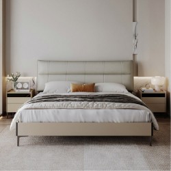Tavia Leathaire Bed Frame - C.Queen