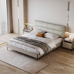 Tavia Leathaire Bed Frame - C.Queen