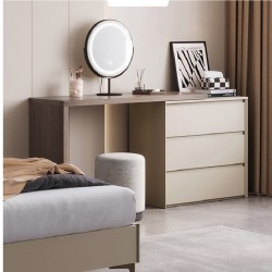 Tavia Dressing Set Chest of 3 Drawers and Mirror