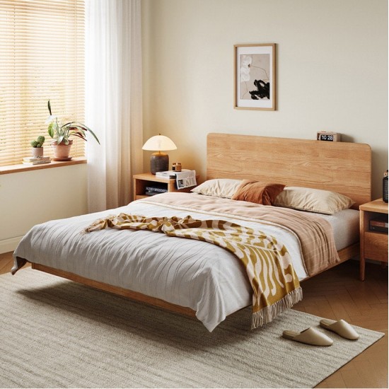 Hannah Floating Platform Bed Frame with Headboard