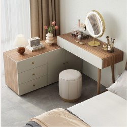 Hudson Dressing Set with Chest of 5 Drawers and Mirror