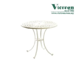 Meridian Cast Aluminum Round Outdoor Table (DØ0.63m)
