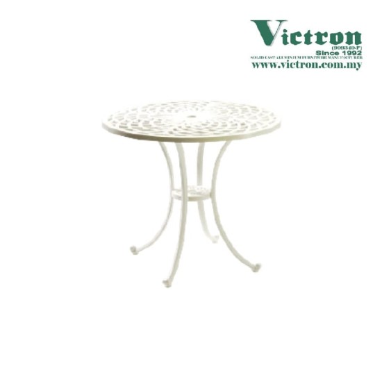 Meridian Cast Aluminum Round Outdoor Table (DØ0.63m)