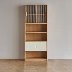 Bella E0 Book Rack with Fluted Doors (0.8m) - A Type